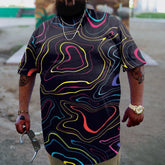 Artistic Abstraction Men's Plus Size Personalized Print T-Shirt